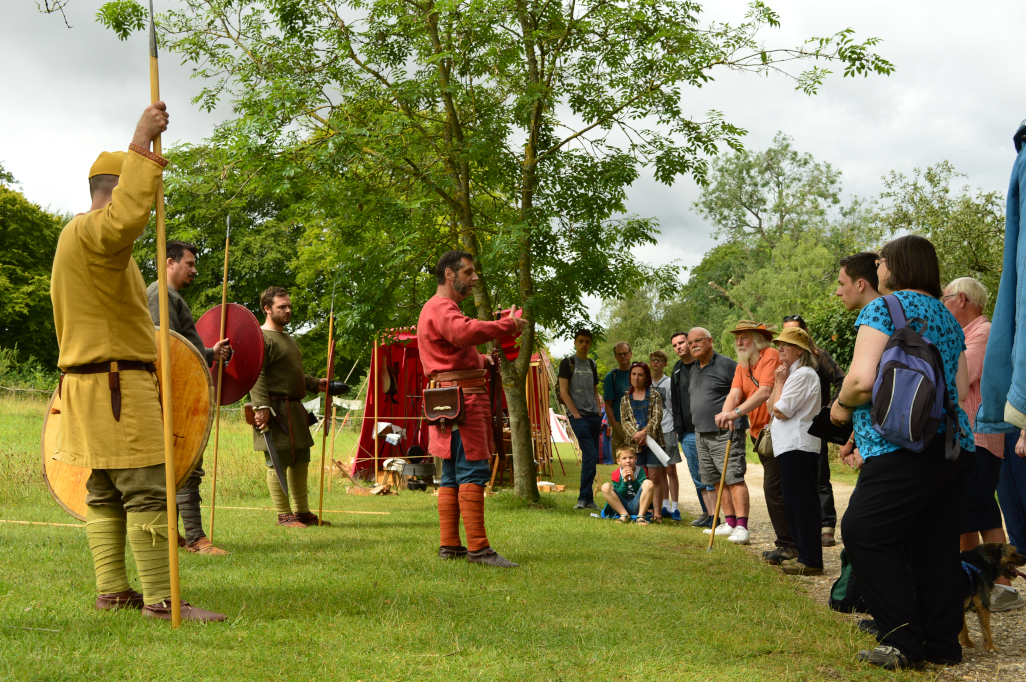 Dressing the Anglo-Saxon Warrior Demonstration. | &copy;E. Haynes 2019