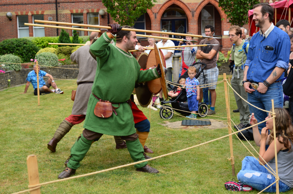 Anglo-Saxon Weapons Demonstration. | &copy;E. Haynes 2017